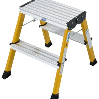 Krause Aluminium-Klapptritt MONTO Rolly gelb 2,45 m