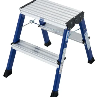 Krause Aluminium-Klapptritt MONTO Rolly blau 2,45 m