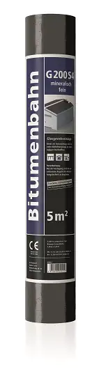 Hille Bitumen-Schweißbahn G 200 S 4 mineralisch fein 10 x 5 m = 5 schwarz