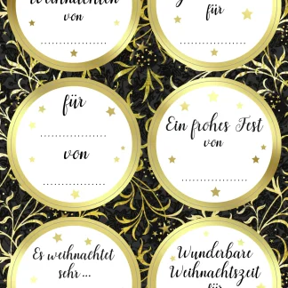 Braun & Company Sticker Golden Ornament 4er Pack