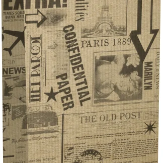Braun & Company Flaschentasche News Kraftpapier 12 x 36 x 10 cm
