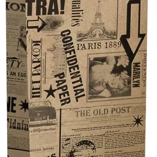 Braun & Company Flaschen Tasche News Kraftpapier 12 x 36 x 10 cm