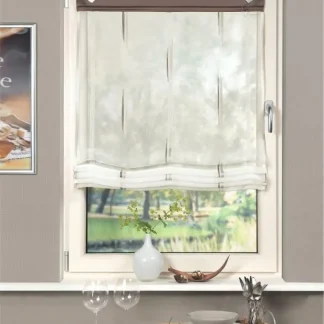 Home Wohnideen Raffrollo Voile Scherli stein 140 x 60 cm