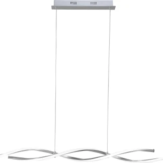 Paul Neuhaus LED Pendelleuchte Polina stahl 110 x 8 cm dimmbar, warmweiß