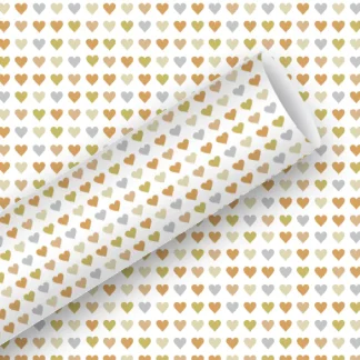 Braun & Company Geschenkpapier Alu Heart to Heart gold 1,5 m x 70 cm