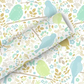 Braun & Company Geschenkpapier Kollektion Sweet Paradise bleu 2 m x 70 cm