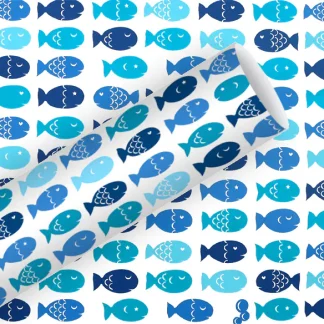 Braun & Company Geschenkpapier Kollektion Fischzug 2 m x 70 cm