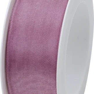 Braun & Company Band mit Draht altrosa 25 mm x 2,5 m