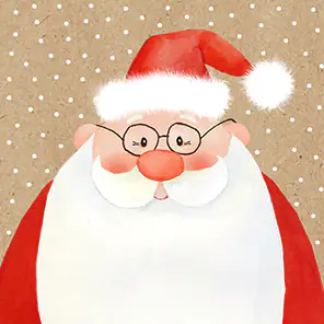 Braun & Company Servietten Cocktail Lieber Nikolaus 25 x 25 cm - 20er Pack