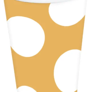 Braun & Company Pappbecher 0,2 L Punkte papaya 10 Stück