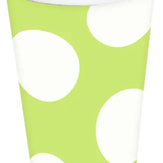 Braun & Company Pappbecher 0,2 L Punkte lime 10 Stück