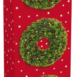 Braun & Company Geschenktragetasche Festlicher Kranz 12 x 37 x 8 cm
