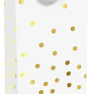 Braun & Company Geschenktragetasche Golden Dots weiß 12 x 37 x 8 cm