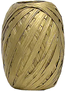 Braun & Company Geschenkband Raffia gold 30 m
