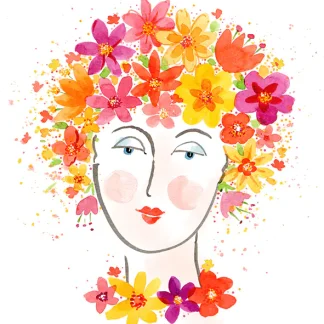 Braun & Company Servietten Motiv Flower Lady 33 x 33 cm - 20er Pack