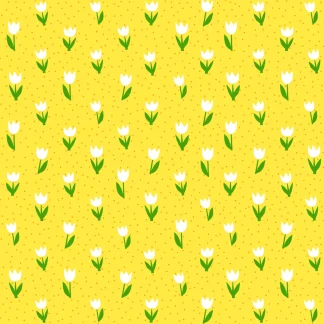 Braun & Company Servietten Motiv Minitulips gelb 25 x 25 cm - 20er Pack
