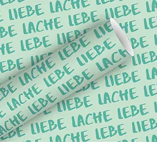 Braun & Company Geschenkpapier Lebe, Liebe 2 m x 70 cm