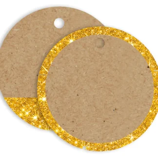 Braun & Company Geschenkanhänger Natron braun Glimmer gold 4 Stück
