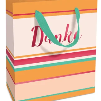 Braun & Company Geschenktragetasche Stripes & Words 18 x 21 x 8 cm