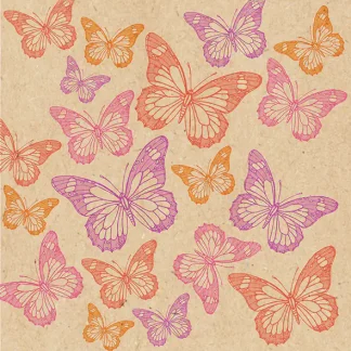 Braun & Company Servietten natur rosa 33 x 33 cm - 20er Pack