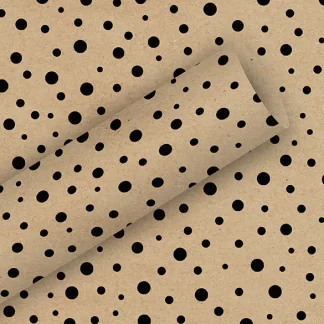 Braun & Company Geschenkpapier natur schwarz 2 m x 70 cm