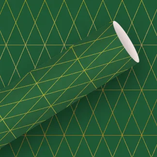 Braun & Company Geschenkpapier Kollektion Geometric grün 1,5 m x 70 cm