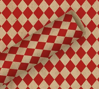 Braun & Company Geschenkpapier Kollektion Rhombic rot 2 m x 70 cm