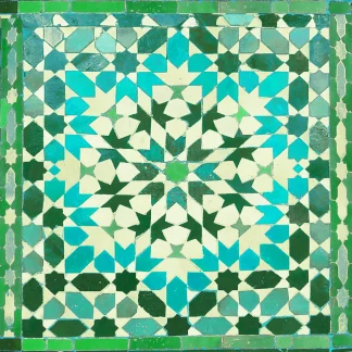 Braun & Company Servietten Motiv Oriental türkis 33 x 33 cm - 20er Pack
