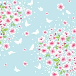 Braun & Company Servietten Motiv Cherry Spring 33 x 33 cm - 20er Pack