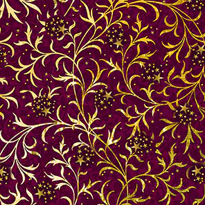 Braun & Company Servietten Golden Ornament rubin 33 x 33 cm - 20er Pack