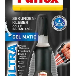 Pattex Sekundenkleber Ultra Gel Matic 3 g Spender, trocknet transparent