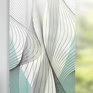 Neusser Collection Flächenvorhang Waves petrol, 60 x 280 cm