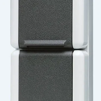 Jung WG800 2-fach Steckdose grau, senkrecht, Jung