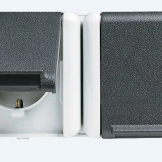 Jung WG800 2-fach Steckdose grau, Jung