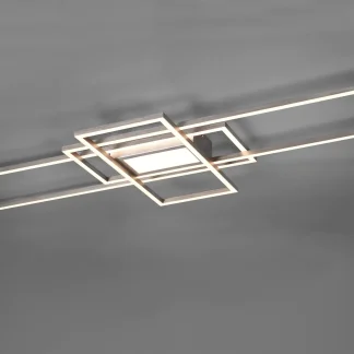 Trio LED Deckenleuchte IRVINE nickel matt