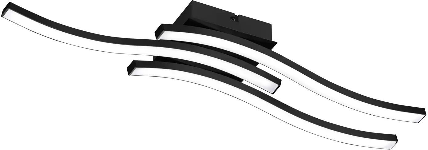 Reality LED Deckenleuchte Route schwarz - matt