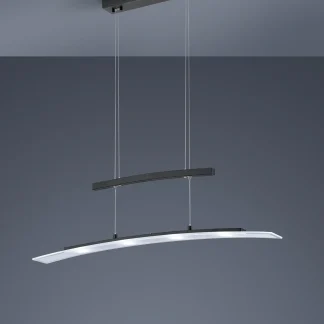 Reality Leuchten LED Pendelleuchte Samos schwarz matt Touch Dimmer