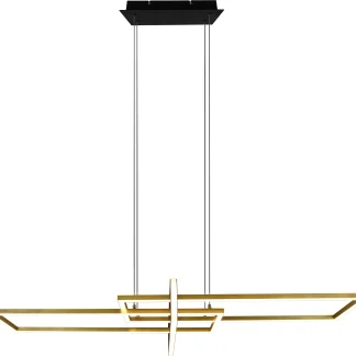 Trio Leuchten LED Pendelleuchte Salinas schwarz matt, Switch-Dimmer