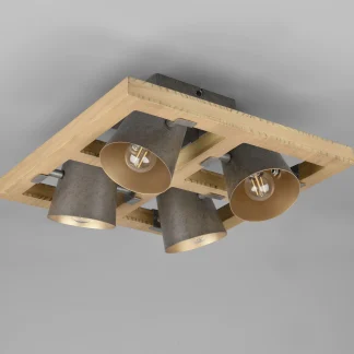 Trio 4er Deckenleuchte Bell nickel antik