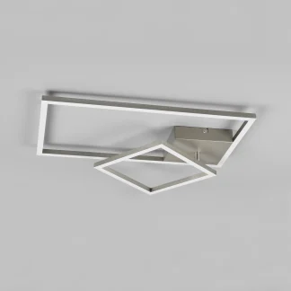 Reality LED Deckenleuchte Padella nickel matt Switch Dimmer, schwenkbar