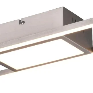 Reality Leuchten LED Deckenleuchte Rigido nickel