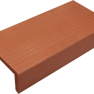 Längsschenkel mit Rille Spaltplatte 24 x 11,5 x 5,2 cm rot-natur