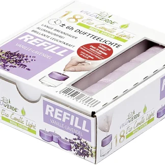 Villa Verde Duftteelichte ECL refill Vanille-Lavendel, 18 er Pack