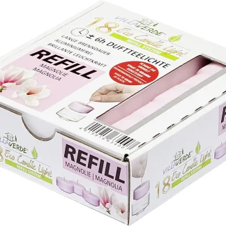 Villa Verde Duftteelichte ECL refill Magnolie, 18 er Pack