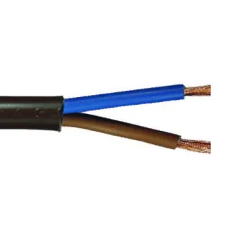 Schlauchleitung H03VVH2-F 2 x 0,75 - 1 Meter, braun