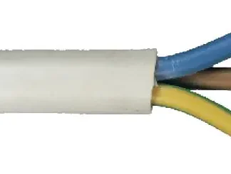 Schlauchleitung H05VV-F 3 x 1,5 - 1 Meter, weiß