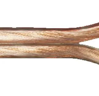 Lautsprecherleitung LS-FL 2 x 4 - 1 Meter, transparent/rot