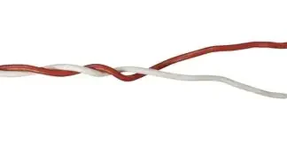 Klingeldraht YK 2 x 0,6 - 25 Meter, rot/weiß
