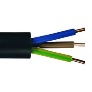 Erdkabel NYY-J 3 x 1,5 - 10 Meter, schwarz