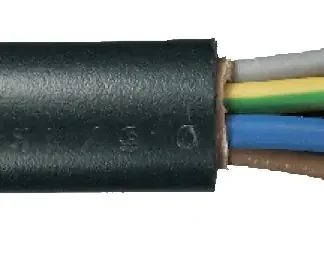 Erdkabel NYY-J 5 x 1,5 - 1 Meter, schwarz